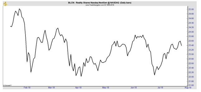 BLCN daily chart